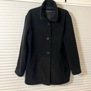 Classic Black London Fog Fleece Jacket